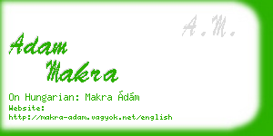 adam makra business card